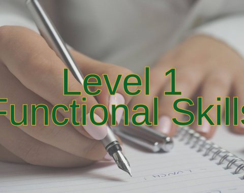 Functional Skills Level 1 English